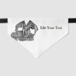 Golem Gargoyle Pet Bandana Collar<br><div class="desc">Golem Gargoyle - Fantasy Art Pencil drawing by Krisi ArtKSZP >>> More Products in Store Category >>> Angel Devil Golem Gargoyle Troll Vampire >>> Golem auf Fels</div>