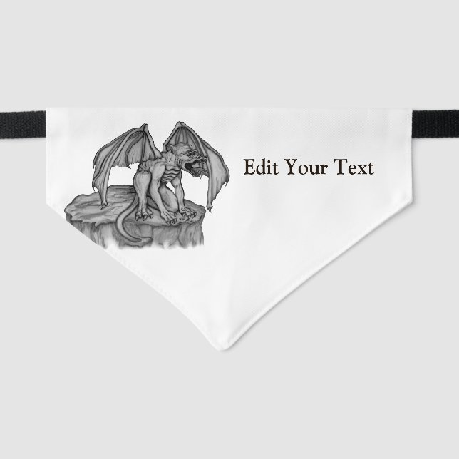 Golem Gargoyle Pet Bandana Collar (Front)