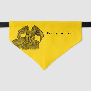 Golem Gargoyle Pet Bandana Collar