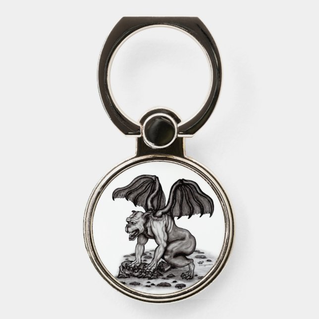 Golem Gargoyle Phone Ring Stand (Front)