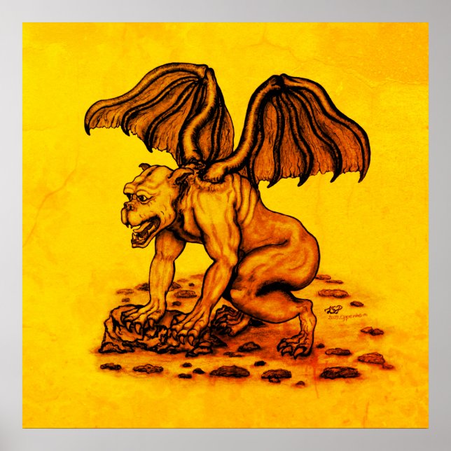 Golem Gargoyle Poster (Front)