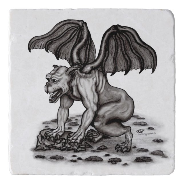 Golem Gargoyle Trivet (Front)