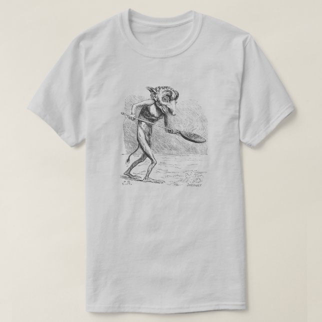 Golem or Homunculus with a spoon T-Shirt (Design Front)