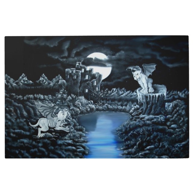 Golem vs Dolem District Fight Metal Print (Front)