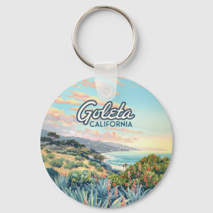 Goleta California Santa Barbara Isla Vista Vintage Keychain