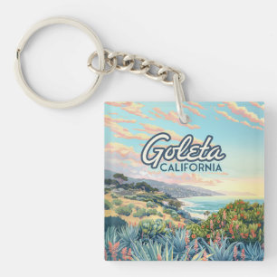 Goleta California Santa Barbara Isla Vista Vintage Keychain