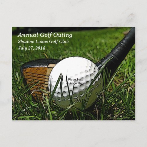 Golf 101 Invitation Postcard