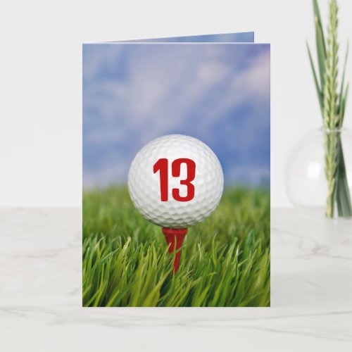 Golf 13th Birthday Party  Invitation