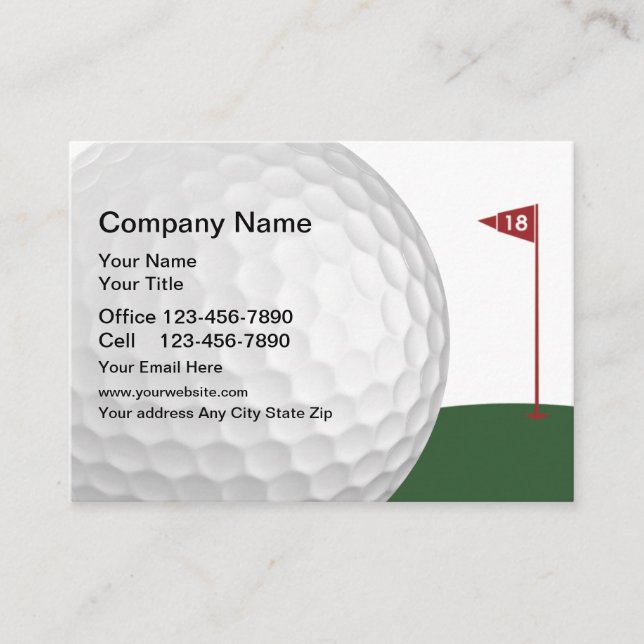 Golf 18 Hole Design Business Card (Front)