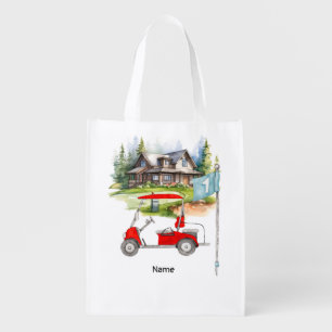 Golf  1st birthday golf party grocery bag