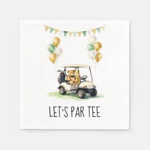 Golf 1st Birthday Let's Par Tee Napkins