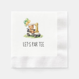 Golf 1st Birthday Let's Par Tee Napkins
