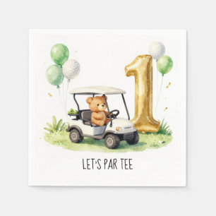 Golf 1st Birthday Let's Par Tee Napkins