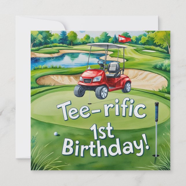 Golf 1st birthday one year old golfer  (Front)