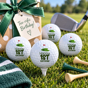 Golf 1st birthday one year old golfer balls