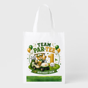 Golf 1st Birthday party Grocery Bag