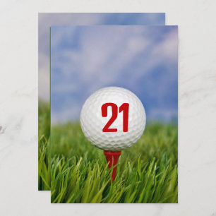 Golf 21st Birthday Party Invitation