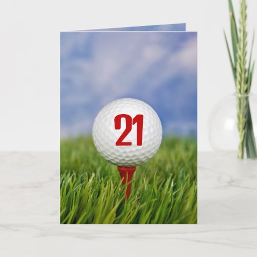 Golf 21st Birthday Party Invitation