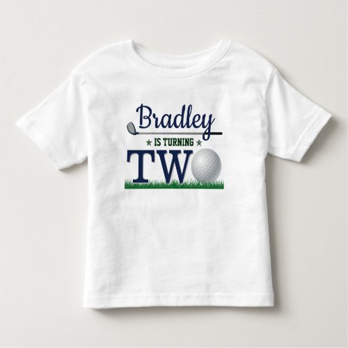 Golf 2nd Birthday Toddler T_shirt