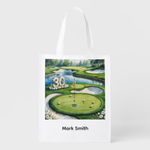 Golf 30th Birthday Anniversary to golfer Grocery Bag