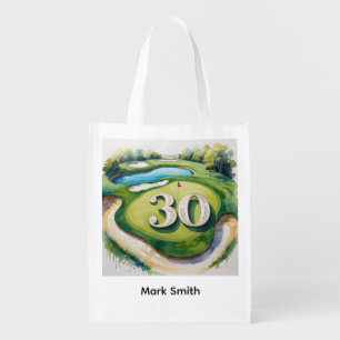 Golf 30th Birthday Anniversary to golfer Grocery Bag