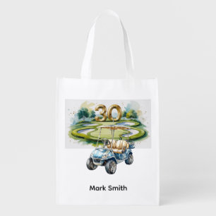 Golf 30th Birthday Anniversary to golfer Grocery Bag