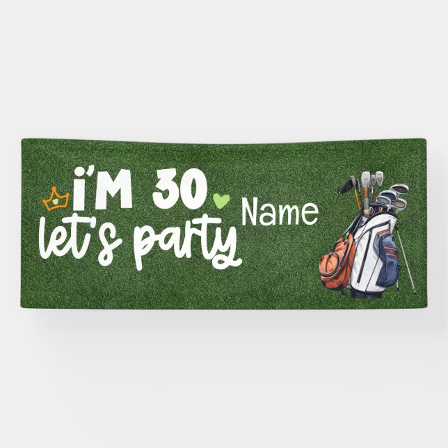 Golf 30th Birthday gifts for golfer    Banner (Horizontal)