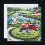 Golf 30th Birthday on golf course Card<br><div class="desc">Celebrate turning 30 in style with this Golf 30th Birthday Card! Featuring a beautiful golf course scene, this card is perfect for golfers hitting the big 30. Ideal for sending birthday wishes, including with gifts, or as a keepsake for any golf-loving milestone birthday celebrant. A thoughtful and sporty way to...</div>