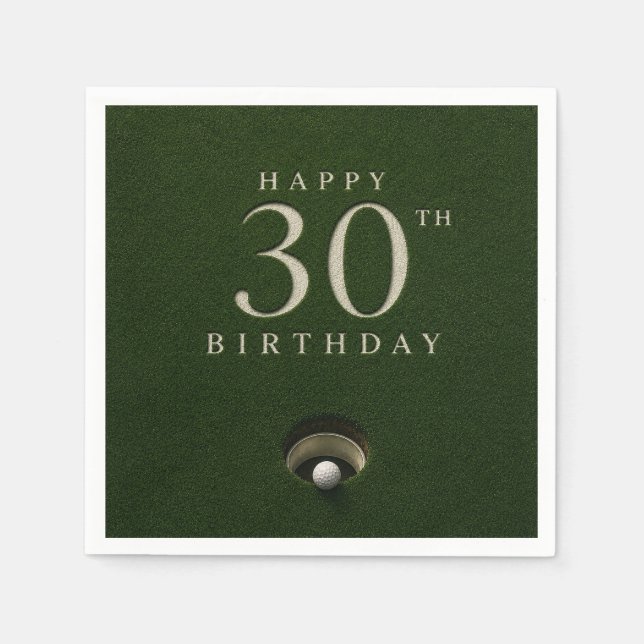 Golf 30th Birthday Par tee  Napkins (Front)