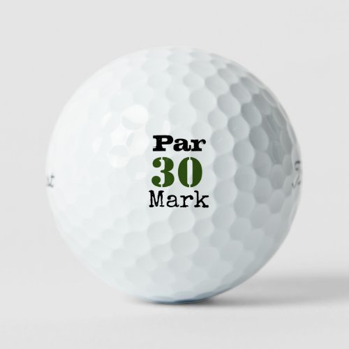 Golf 30th Birthday Par tee thirty party   Golf Balls