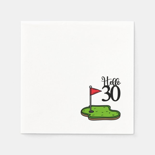 Golf 30th Birthday Par tee thirty party   Napkins (Front)