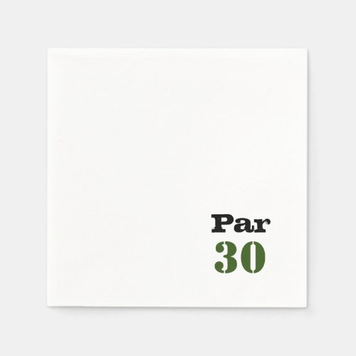 Golf 30th Birthday Par tee thirty party   Napkins