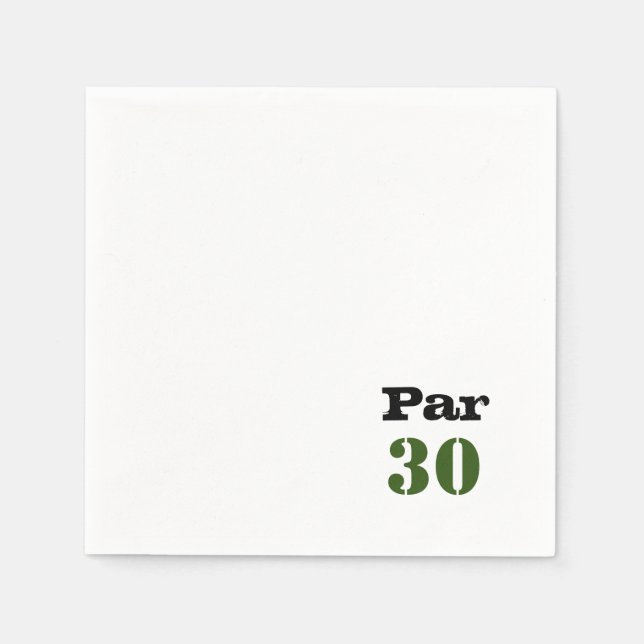 Golf 30th Birthday Par tee thirty party   Napkins (Front)