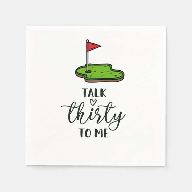 Golf 30th Birthday Par tee thirty party   Napkins (Front)
