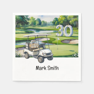 Golf 30th Birthday Par tee thirty party Napkins