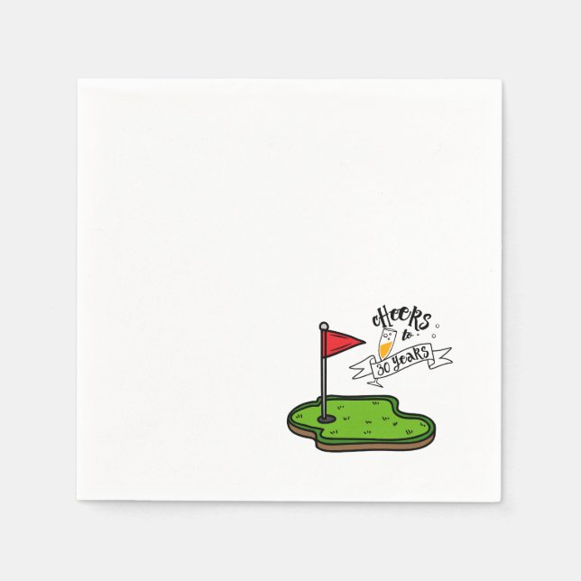 Golf 30th Birthday Par tee thirty party   Napkins (Front)