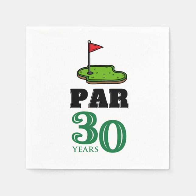 Golf 30th Birthday Par tee thirty party   Napkins (Front)