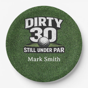 Golf 30th Birthday Par tee thirty party Paper Plates