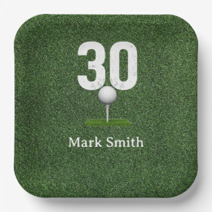 Golf 30th Birthday Par tee thirty party Paper Plates