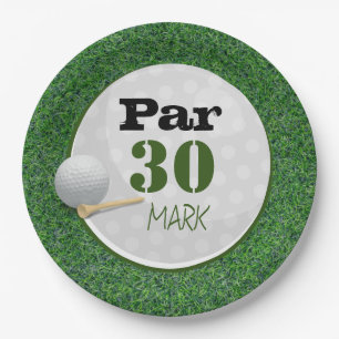 Golf 30th Birthday Par tee thirty party Paper Plates