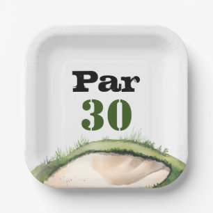 Golf 30th Birthday Par tee thirty party Paper Plates