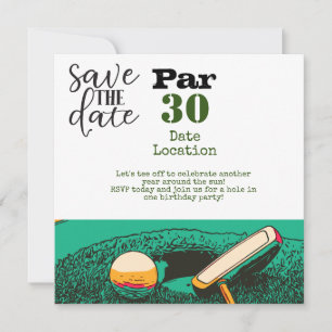 Golf 30th Birthday party Invitation