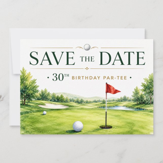 Golf 30th Birthday Party  Invitation (Front)