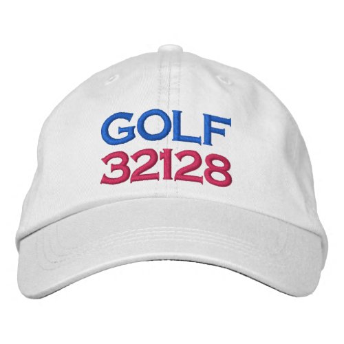 GOLF 32128 PELICAN BAY DAYTONA BEACH FLORIDA EMBROIDERED BASEBALL CAP