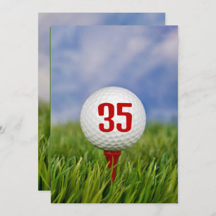 Golf 35th Birthday Party Invitation