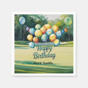 Golf 40th Birthday for golfer Napkins