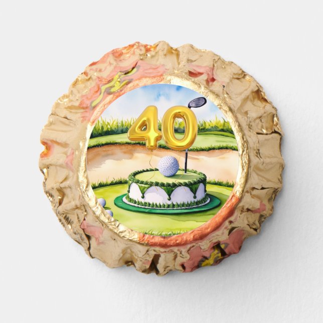 Golf 40th Birthday for Golfer with golf cake Reese's Peanut Butter Cups (Front)