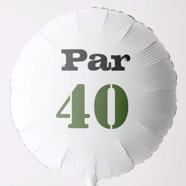 Golf 40th Birthday Par tee thirty party   Balloon (Front)
