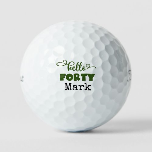 Golf 40th Birthday Par tee thirty party for golfer Golf Balls
