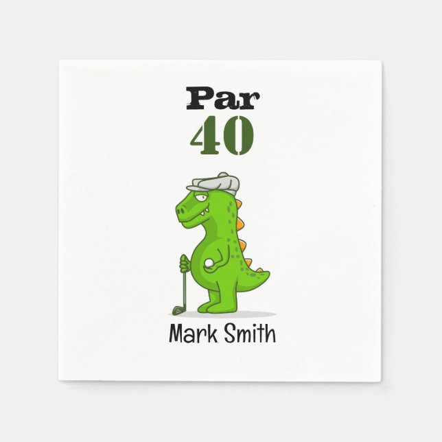 Golf 40th Birthday Par tee thirty party   Napkins (Front)